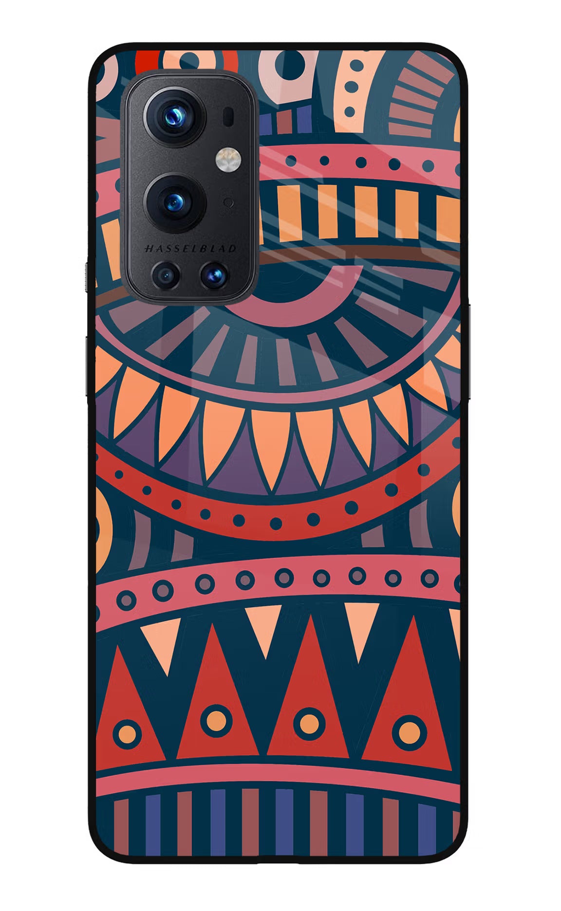 African Culture Design Oneplus 9 Pro Glass Case Back Cover by Casekaro
