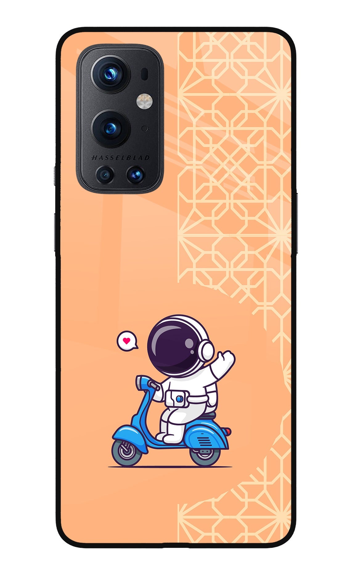 Cute Astronaut Riding Oneplus 9 Pro Glass Case