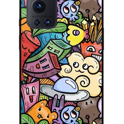 Veggie Doodle Oneplus 9 Pro Glass Case