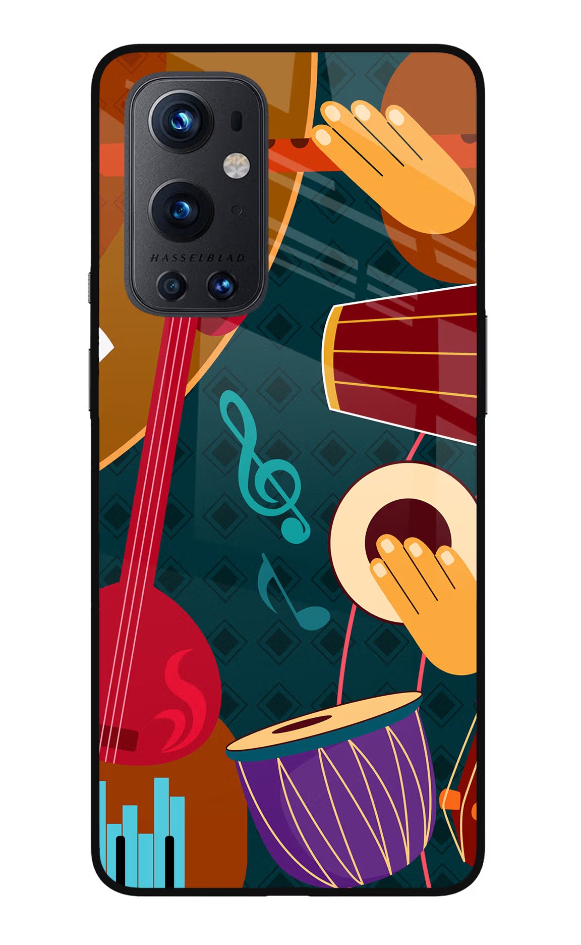 Music Instrument Oneplus 9 Pro Glass Case Back Cover by Casekaro