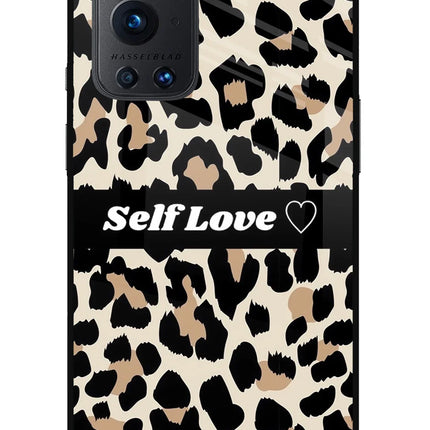 Leopard Print Self Love Oneplus 9 Pro Glass Case