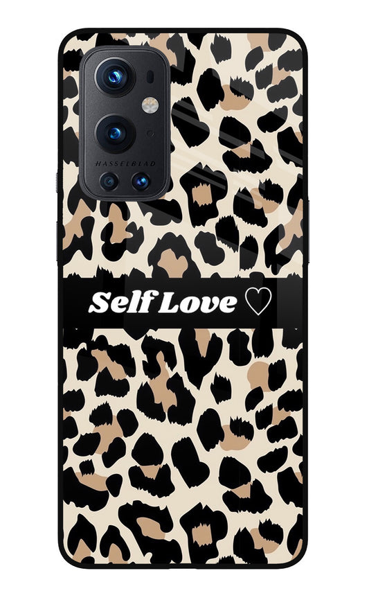 Leopard Print Self Love Oneplus 9 Pro Glass Case