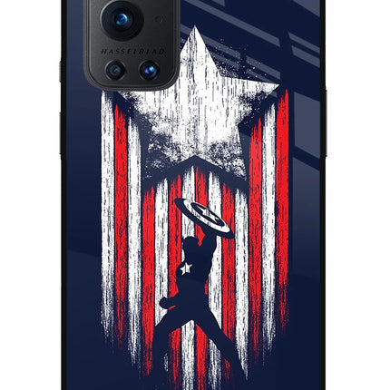 Captain America Marvel Art Oneplus 9 Pro Glass Case
