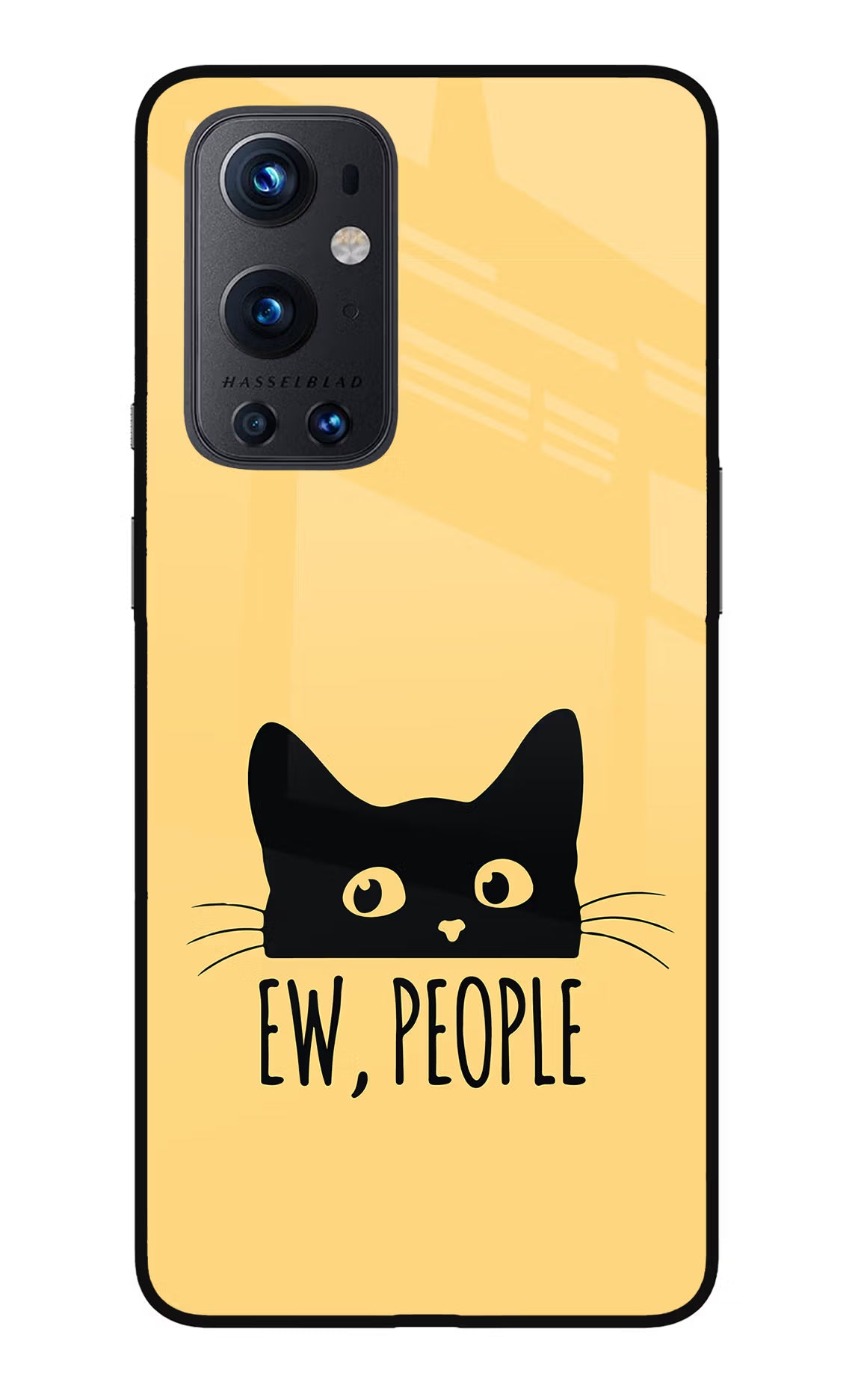 Ew People Catitude Oneplus 9 Pro Glass Case Back Cover by Casekaro