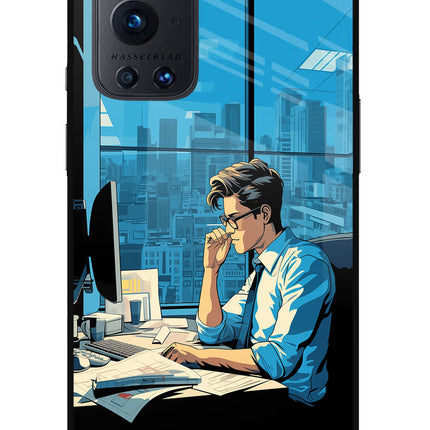 Focused Hustler (AI Generated) Oneplus 9 Pro Glass Case