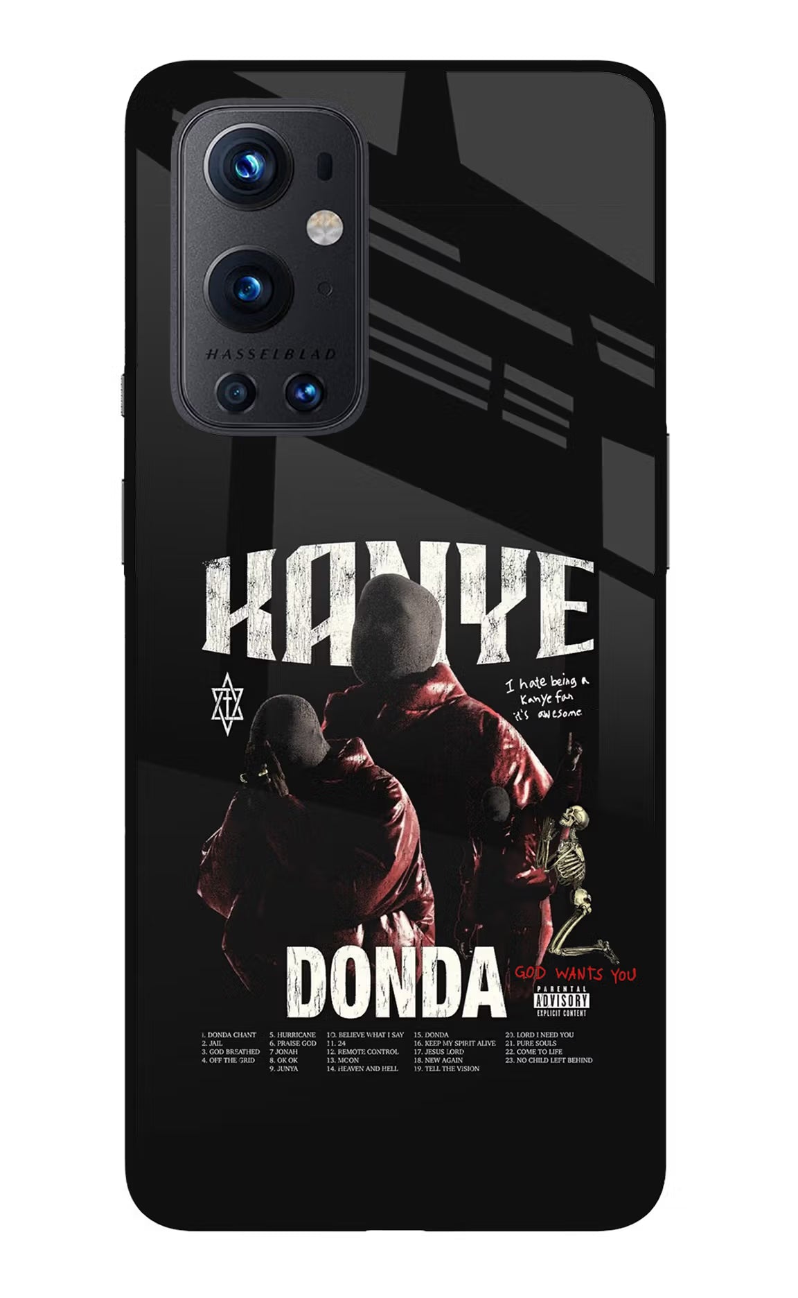 Donda Kanye West Oneplus 9 Pro Glass Case Back Cover by Casekaro