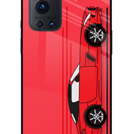 Red Velocity Oneplus 9 Pro Glass Case