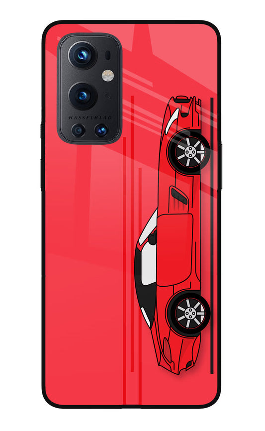 Red Velocity Oneplus 9 Pro Glass Case