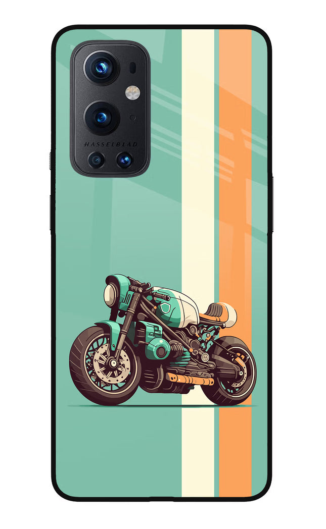Striped Moto Drift Oneplus 9 Pro Glass Case