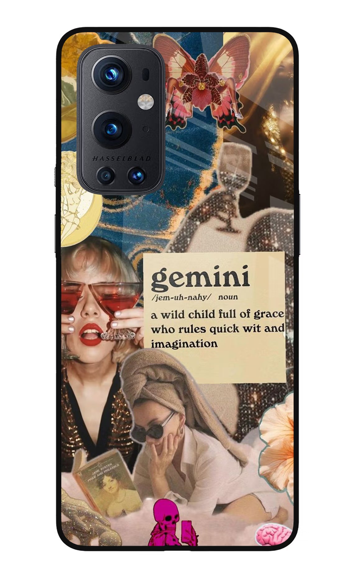 Gemini Zodiac Oneplus 9 Pro Glass Case Back Cover by Casekaro