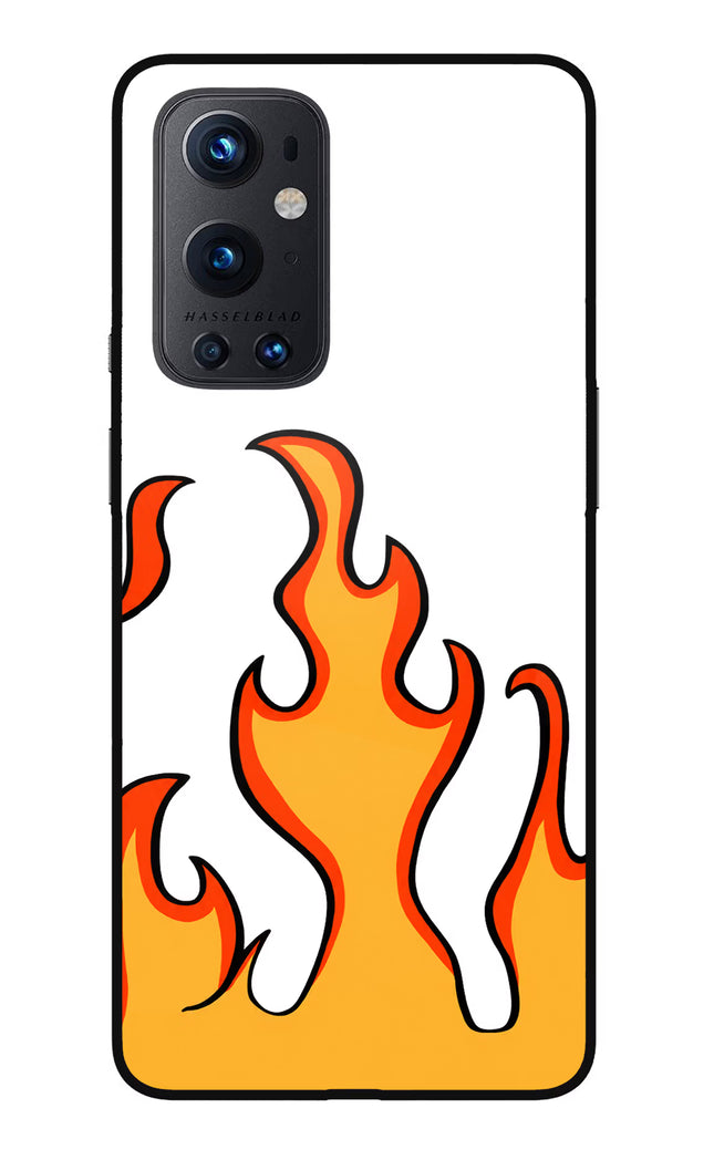 Fired Up – White Oneplus 9 Pro Glass Case