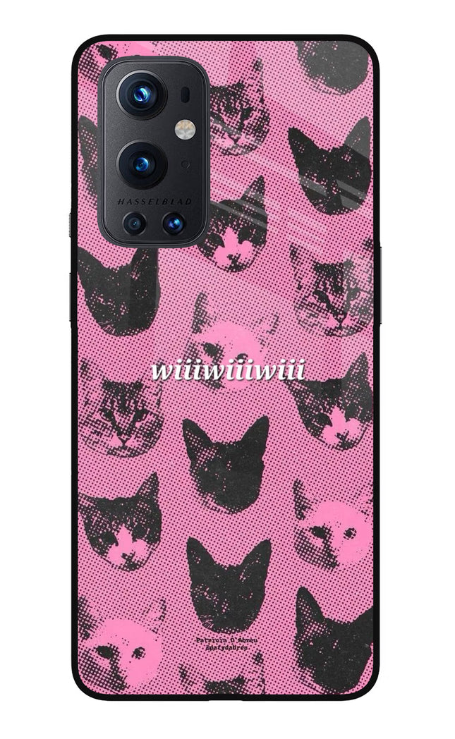 Pink Cats Oneplus 9 Pro Glass Case