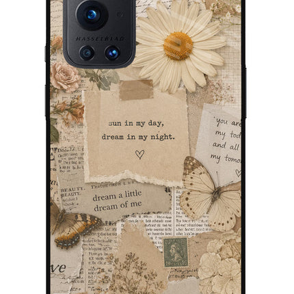 Vintage case Oneplus 9 Pro Glass Case Back Cover by Casekaro