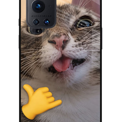 Silly Cat Call Oneplus 9 Pro Glass Case