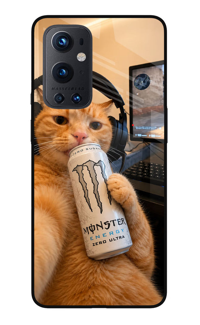 Gamer Cat Energy Oneplus 9 Pro Glass Case