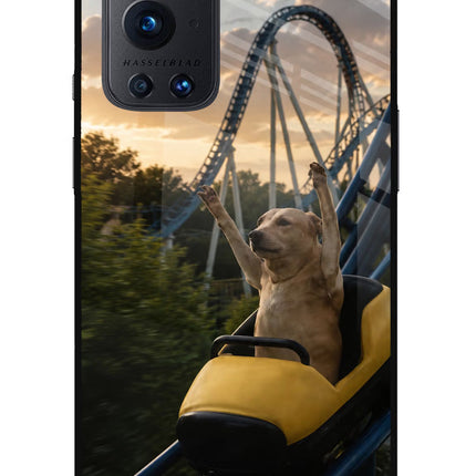Rollercoaster Dog Oneplus 9 Pro Glass Case