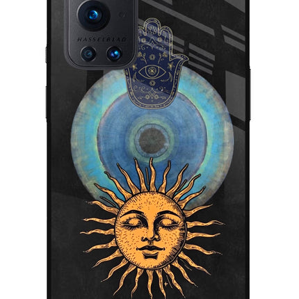 Divine Sun Oneplus 9 Pro Glass Case Back Cover by Casekaro