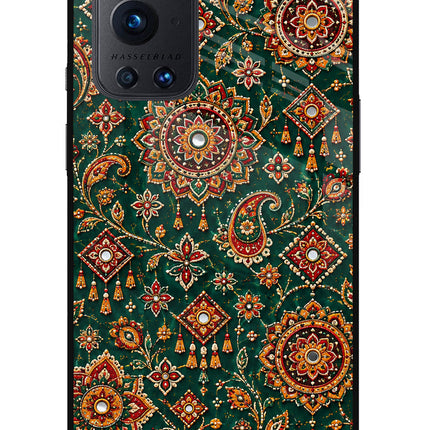 Green Pataka Oneplus 9 Pro Glass Case