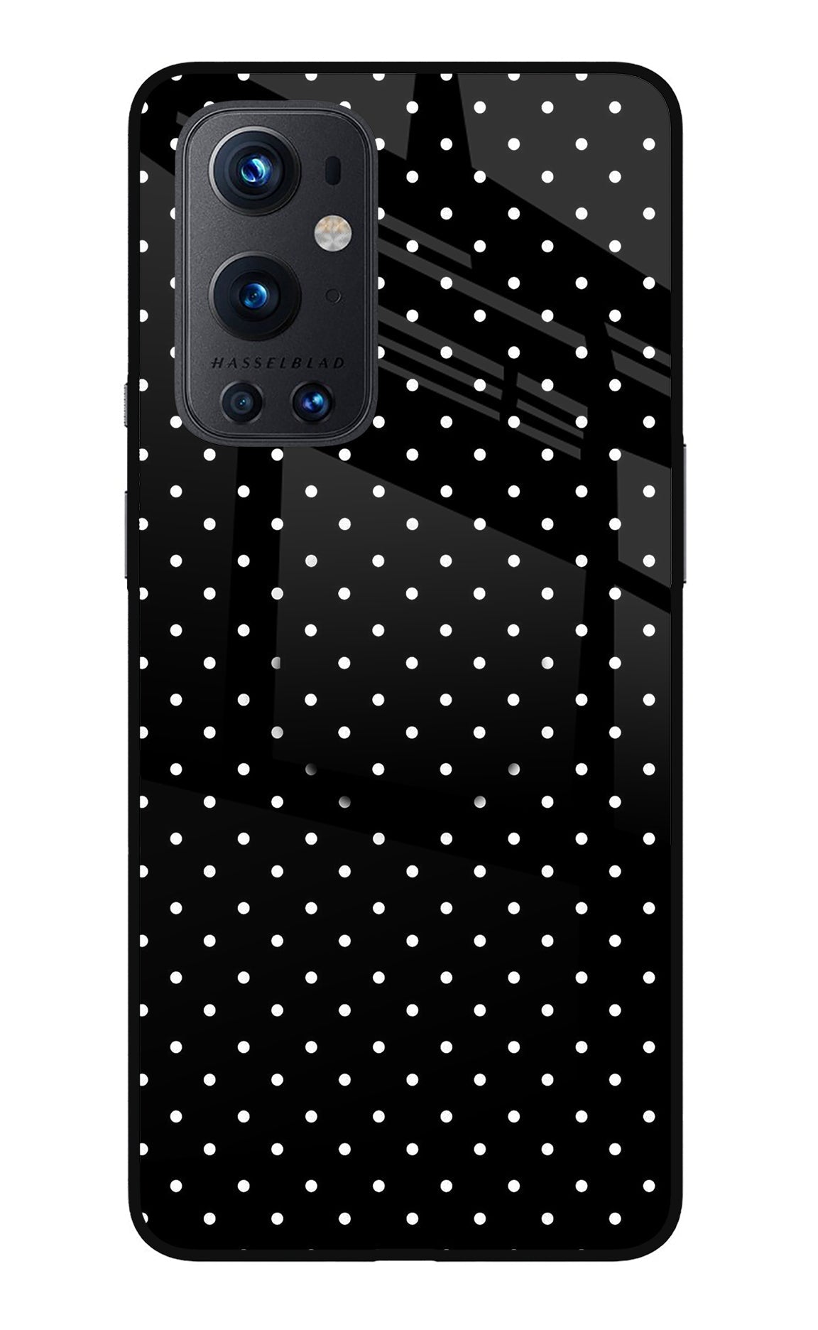 White Dots Oneplus 9 Pro Glass Case