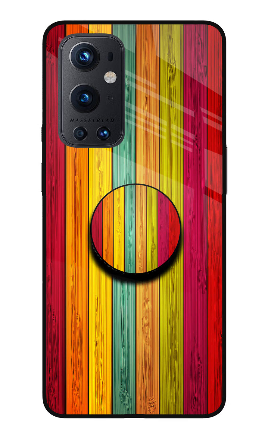 Multicolor Wooden Oneplus 9 Pro Pop Case, Glass case