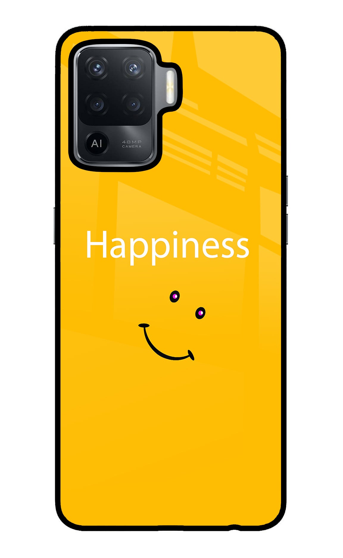 Happiness With Smiley Oppo F19 Pro Glass Case