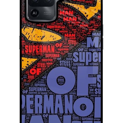 Superman Oppo F19 Pro Glass Case Back Cover by Casekaro