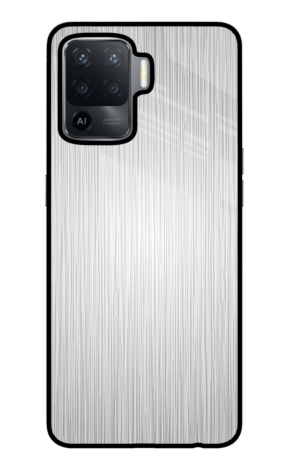 Wooden Grey Texture Oppo F19 Pro Back Cover