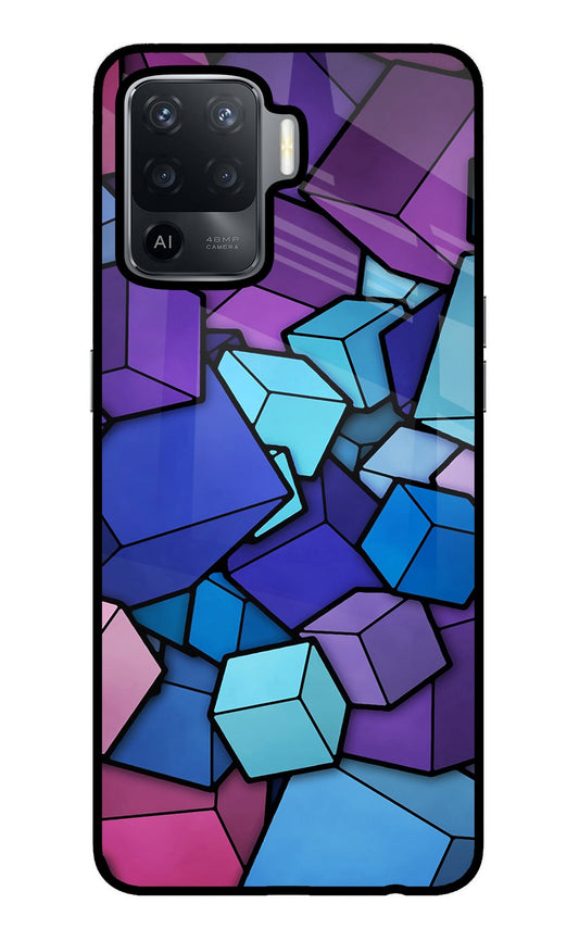 Cubic Abstract Oppo F19 Pro Glass Case