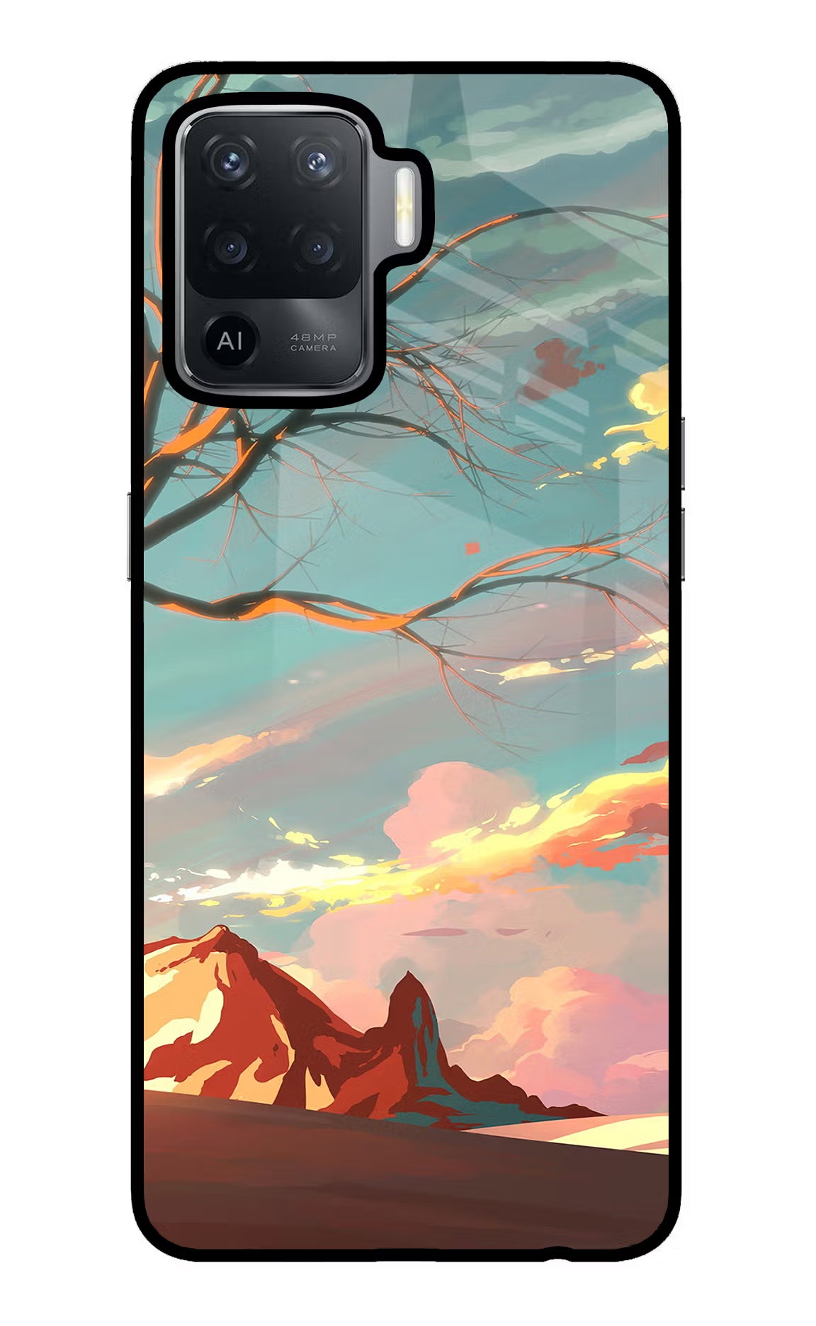 Scenery Oppo F19 Pro Glass Case Back Cover by Casekaro