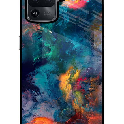 Artwork Paint Oppo F19 Pro Glass Case Back Cover by Casekaro