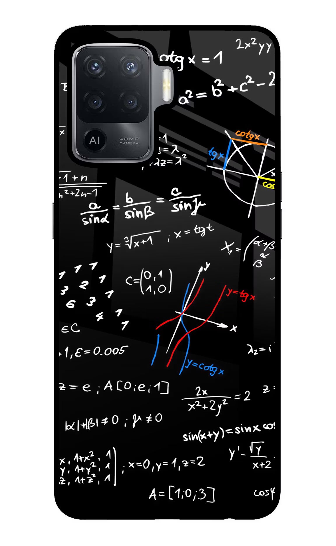 Mathematics Formula Oppo F19 Pro Glass Case Back Cover by Casekaro