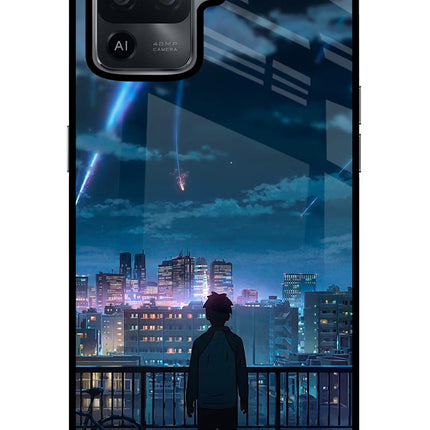 Anime Oppo F19 Pro Glass Case Back Cover by Casekaro