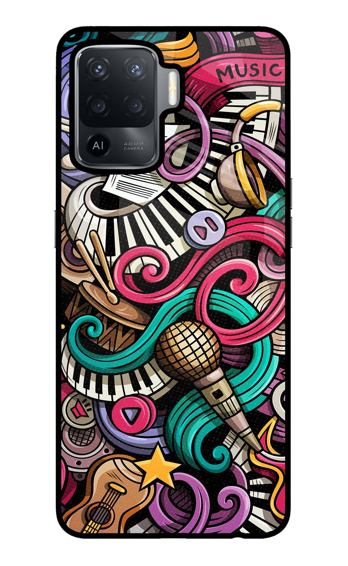 Music Abstract Oppo F19 Pro Back Cover