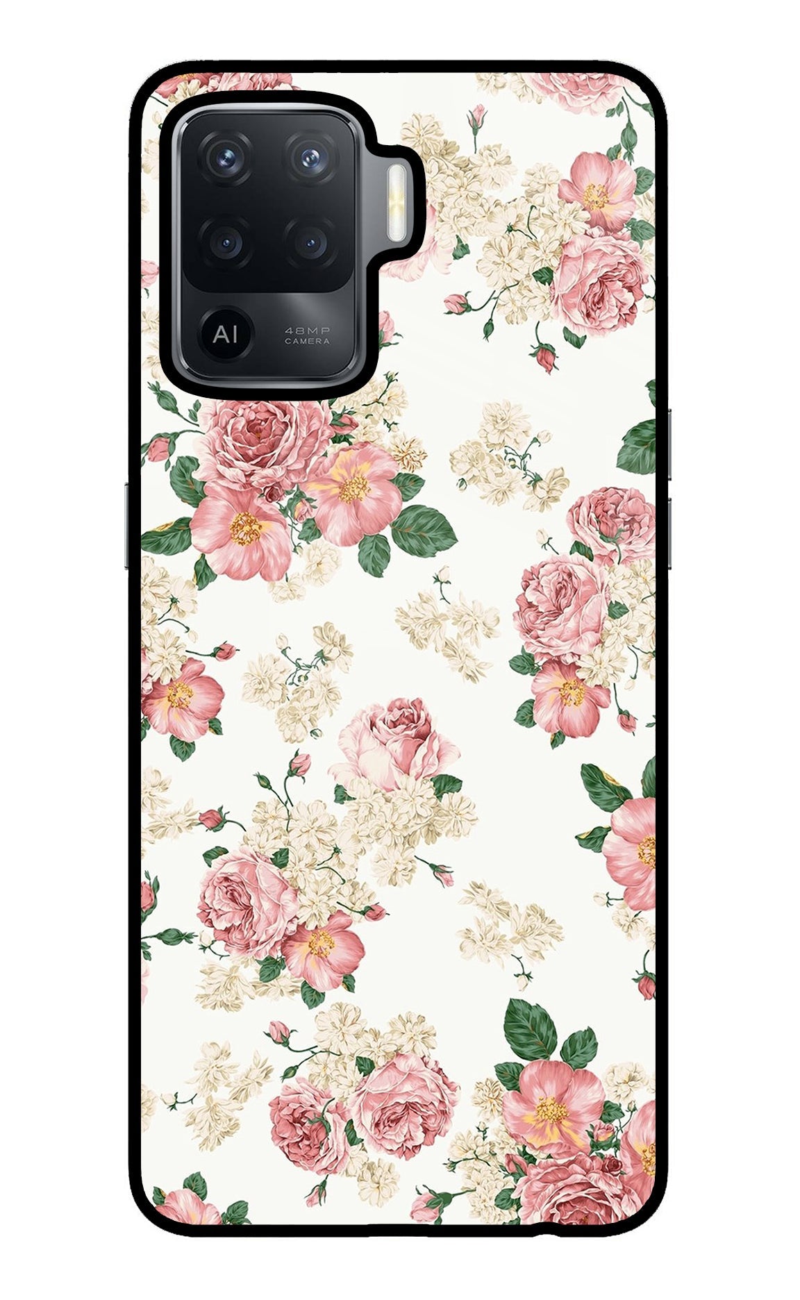 Flowers Oppo F19 Pro Glass Case