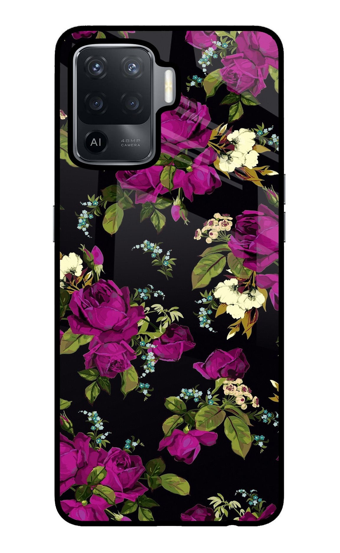 Flowers Oppo F19 Pro Glass Case