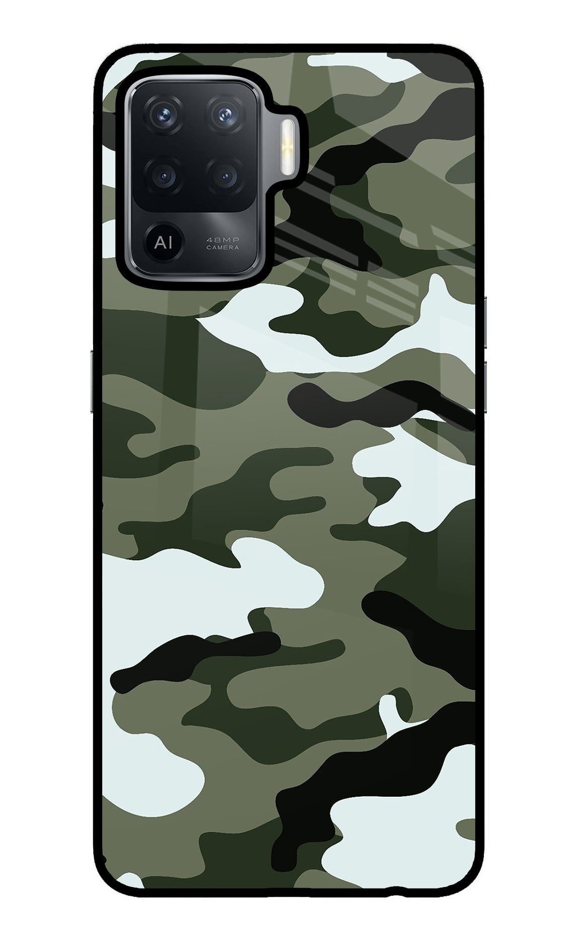 Camouflage Oppo F19 Pro Back Cover