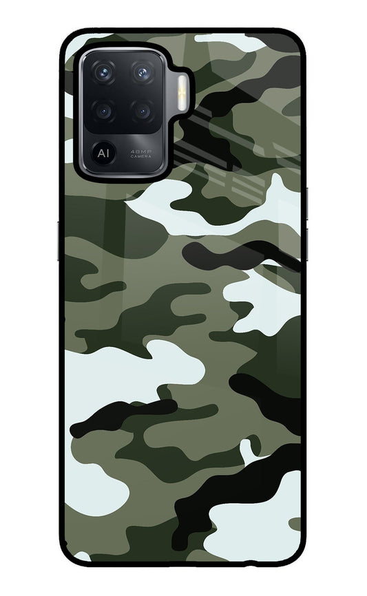 Camouflage Oppo F19 Pro Glass Case