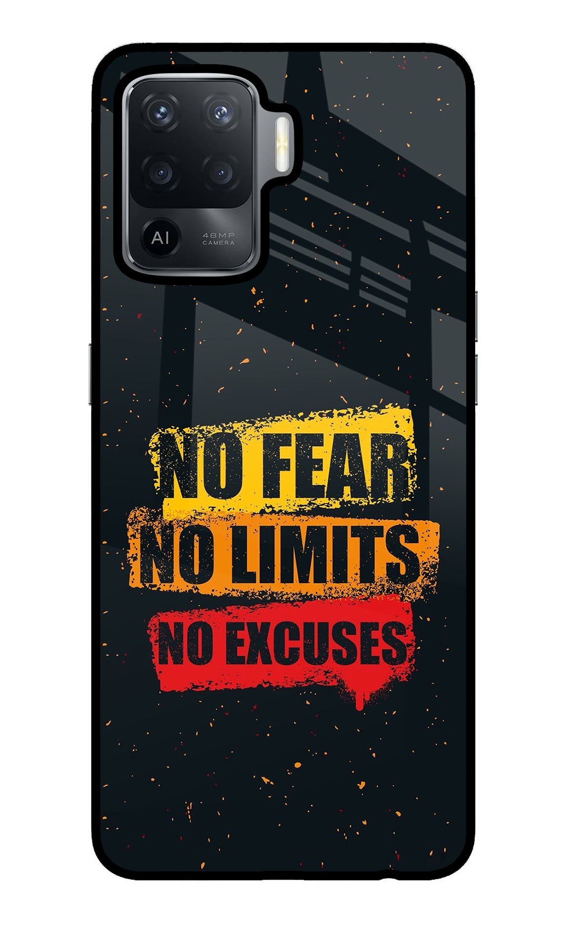 No Fear No Limits No Excuse Oppo F19 Pro Back Cover