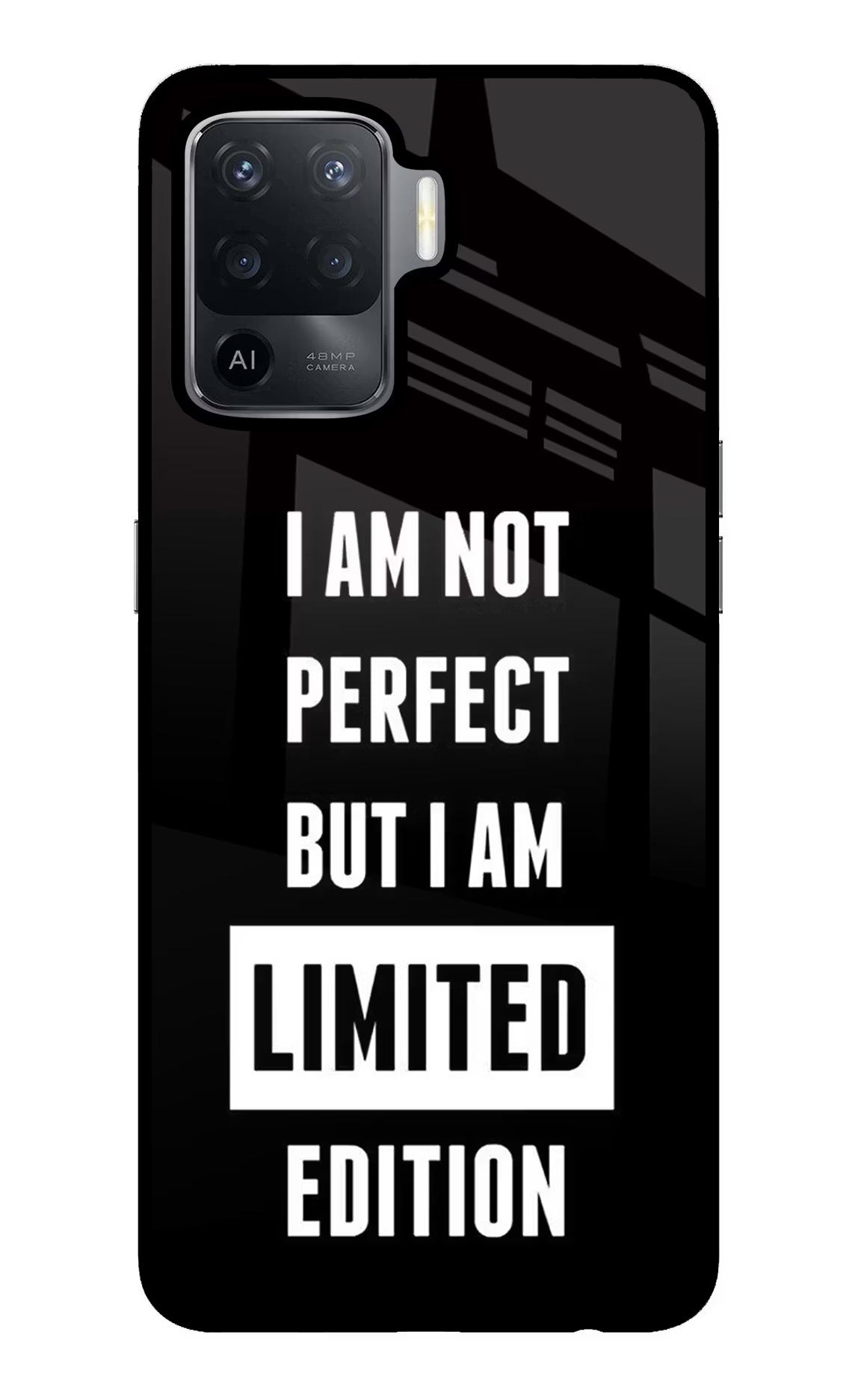 I Am Not Perfect But I Am Limited Edition Oppo F19 Pro Glass Case Back Cover by Casekaro
