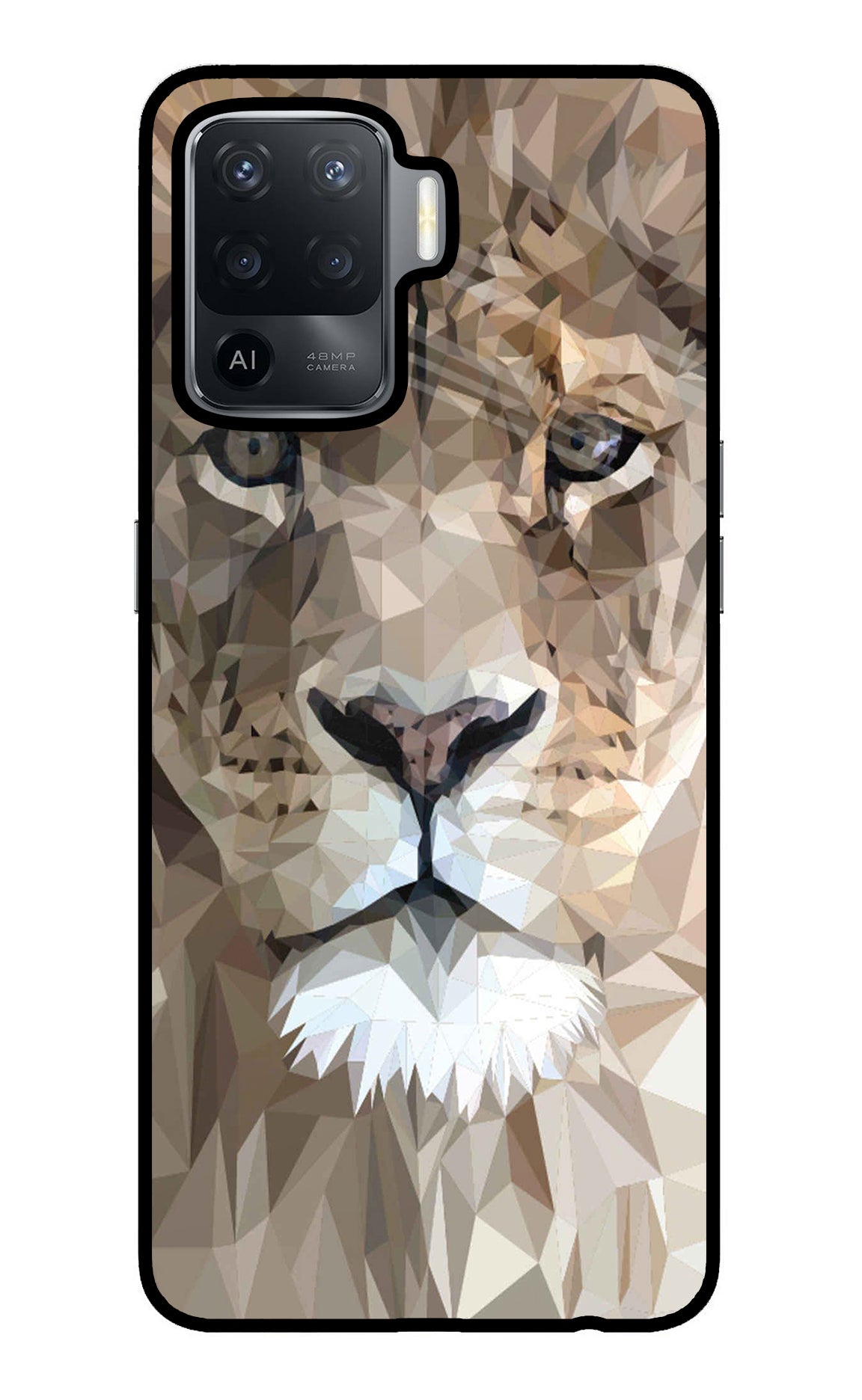 Lion Art Oppo F19 Pro Glass Case