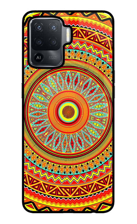 Mandala Pattern Oppo F19 Pro Glass Case