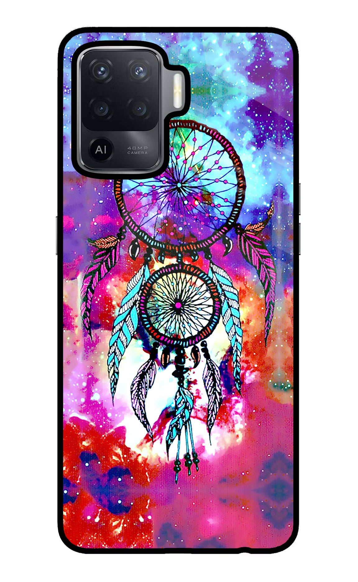 Dream Catcher Abstract Oppo F19 Pro Glass Case Back Cover by Casekaro
