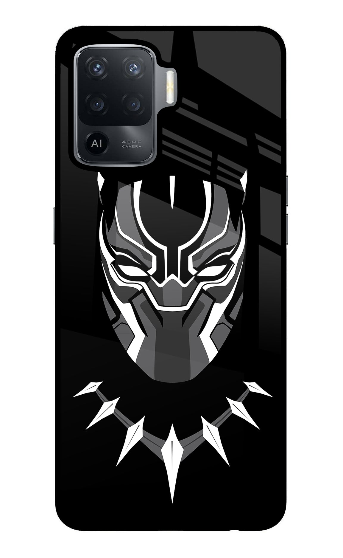 Black Panther Oppo F19 Pro Glass Case