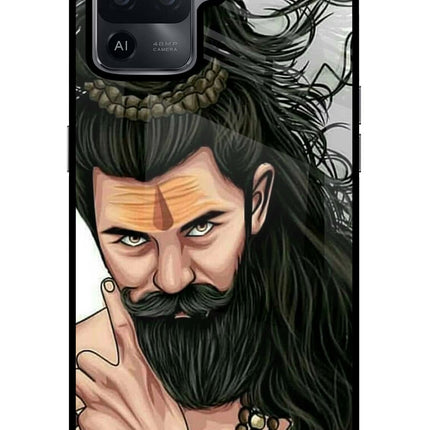 Mahadev Oppo F19 Pro Glass Case Back Cover by Casekaro