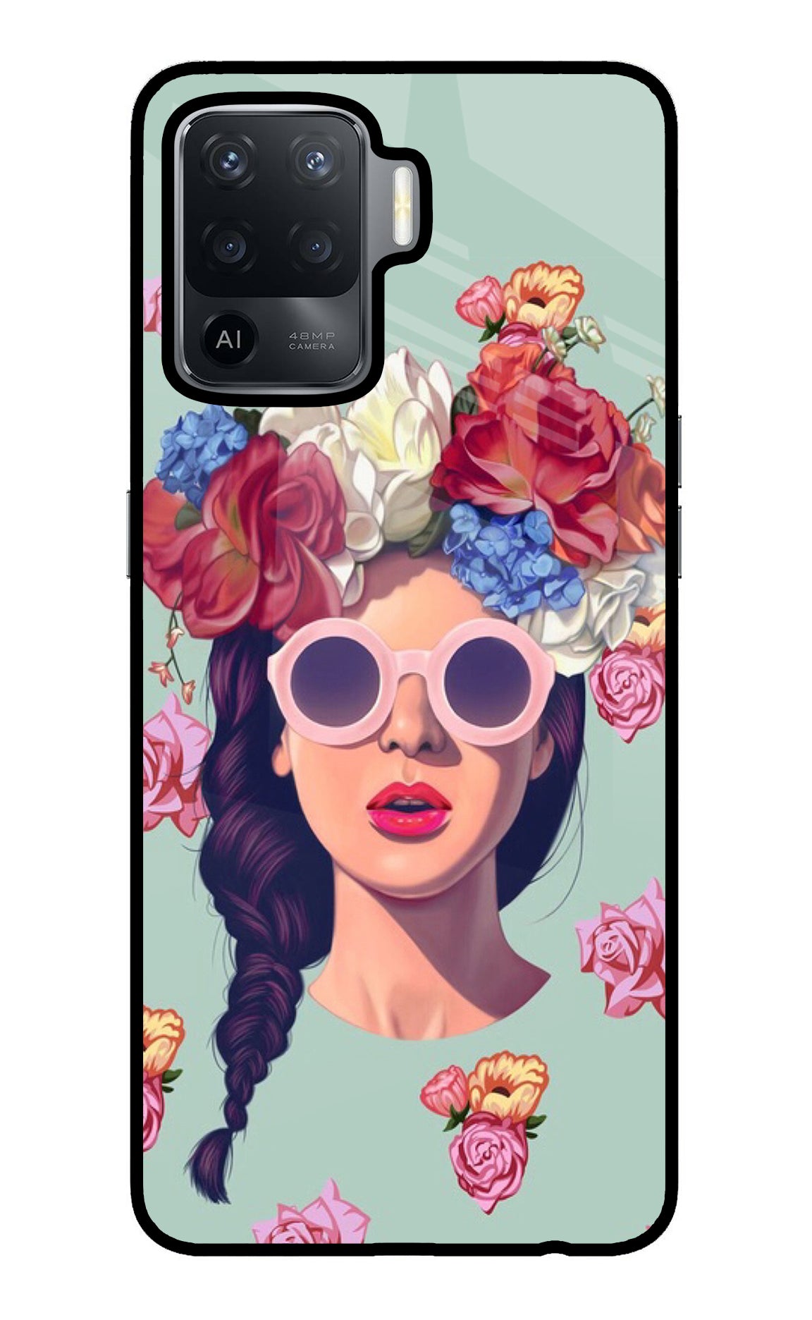 Pretty Girl Oppo F19 Pro Glass Case