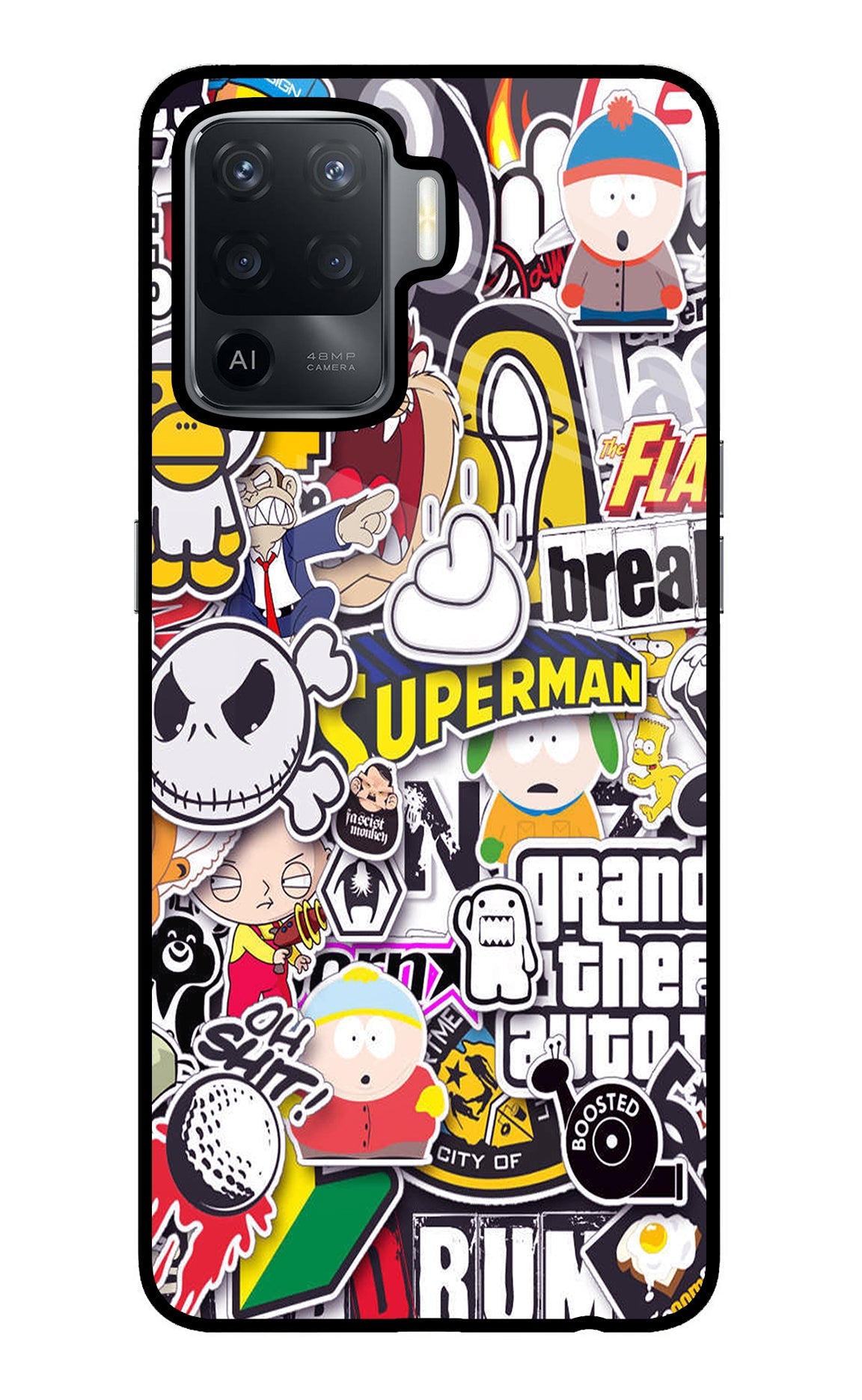 Sticker Bomb Oppo F19 Pro Back Cover