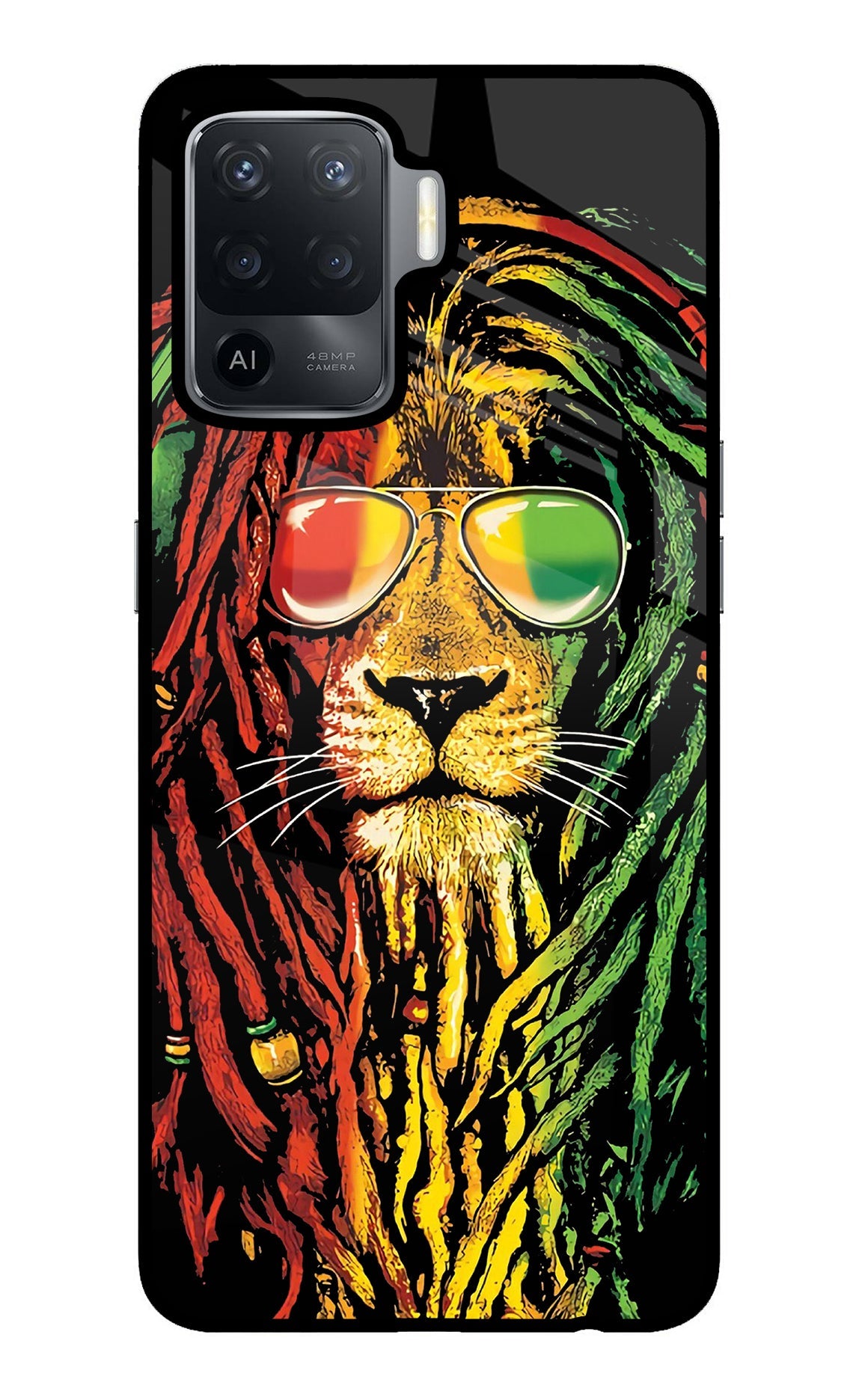 Rasta Lion Oppo F19 Pro Glass Case