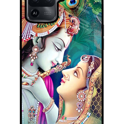 Lord Radha Krishna Oppo F19 Pro Glass Case Back Cover by Casekaro