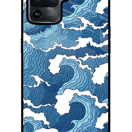 Blue Waves Oppo F19 Pro Glass Case