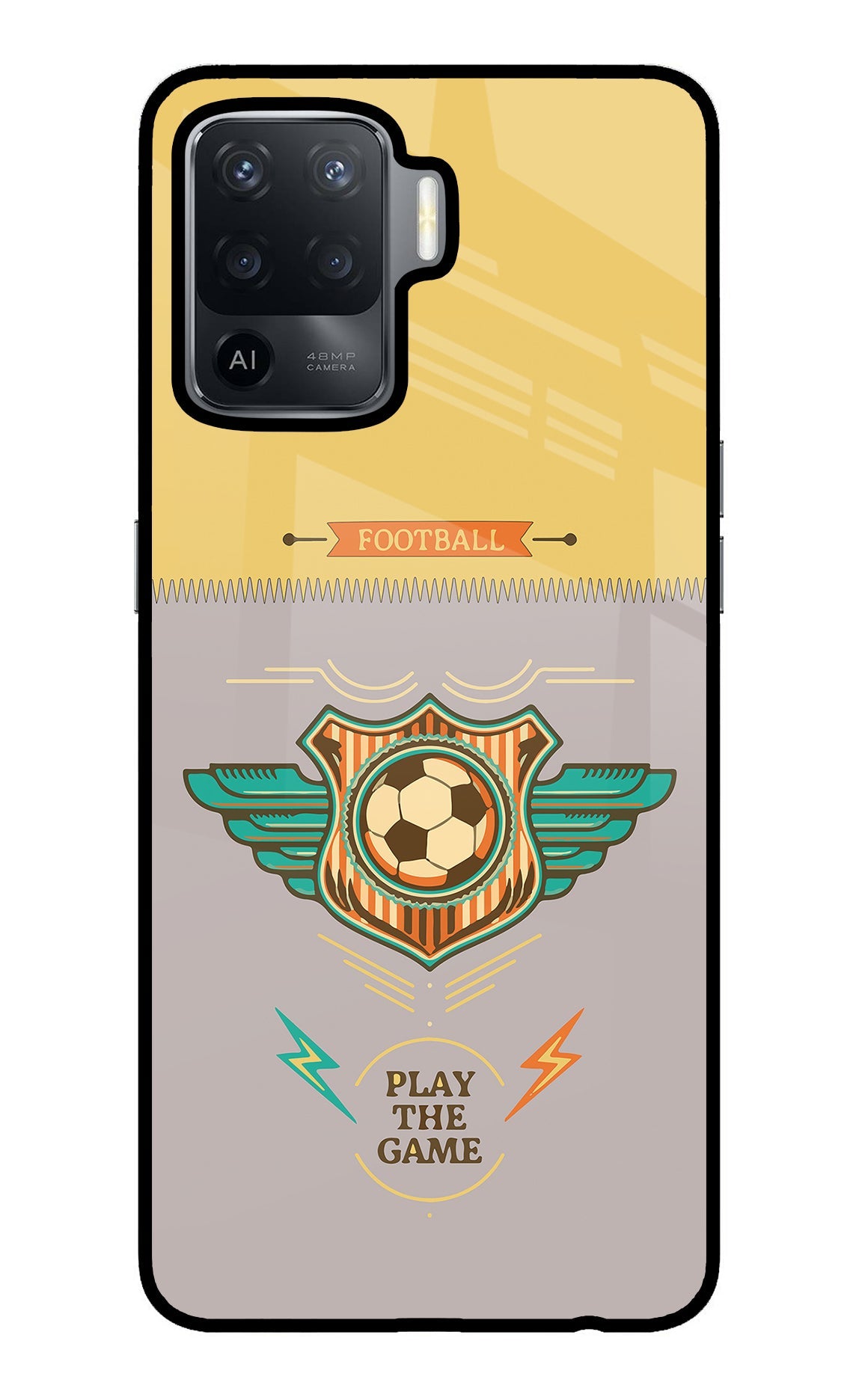 Football Oppo F19 Pro Glass Case